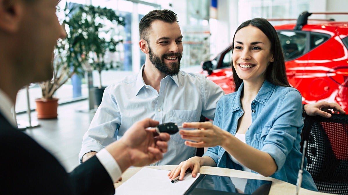 Couple at Finance Desk